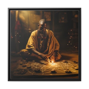 Eggun Canvas, African Art on Canvas | Eco-Friendly Matte Wicca Painting | Spirituality Canvas | Egun, Eggun Cuadro| Espiritismo Palo Mayombe