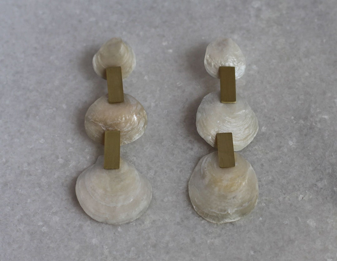 Ensemble Bijoux Coquille - Collier Et Boucles D'oreilles - Neuf Sans Emballage