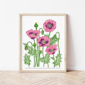 Luke 12:27 Consider the Wildflowers Christian Wall Art, Poppy Flowers, Christian Gift and Home Décor, Bible Verse Wall Art, Floral Print
