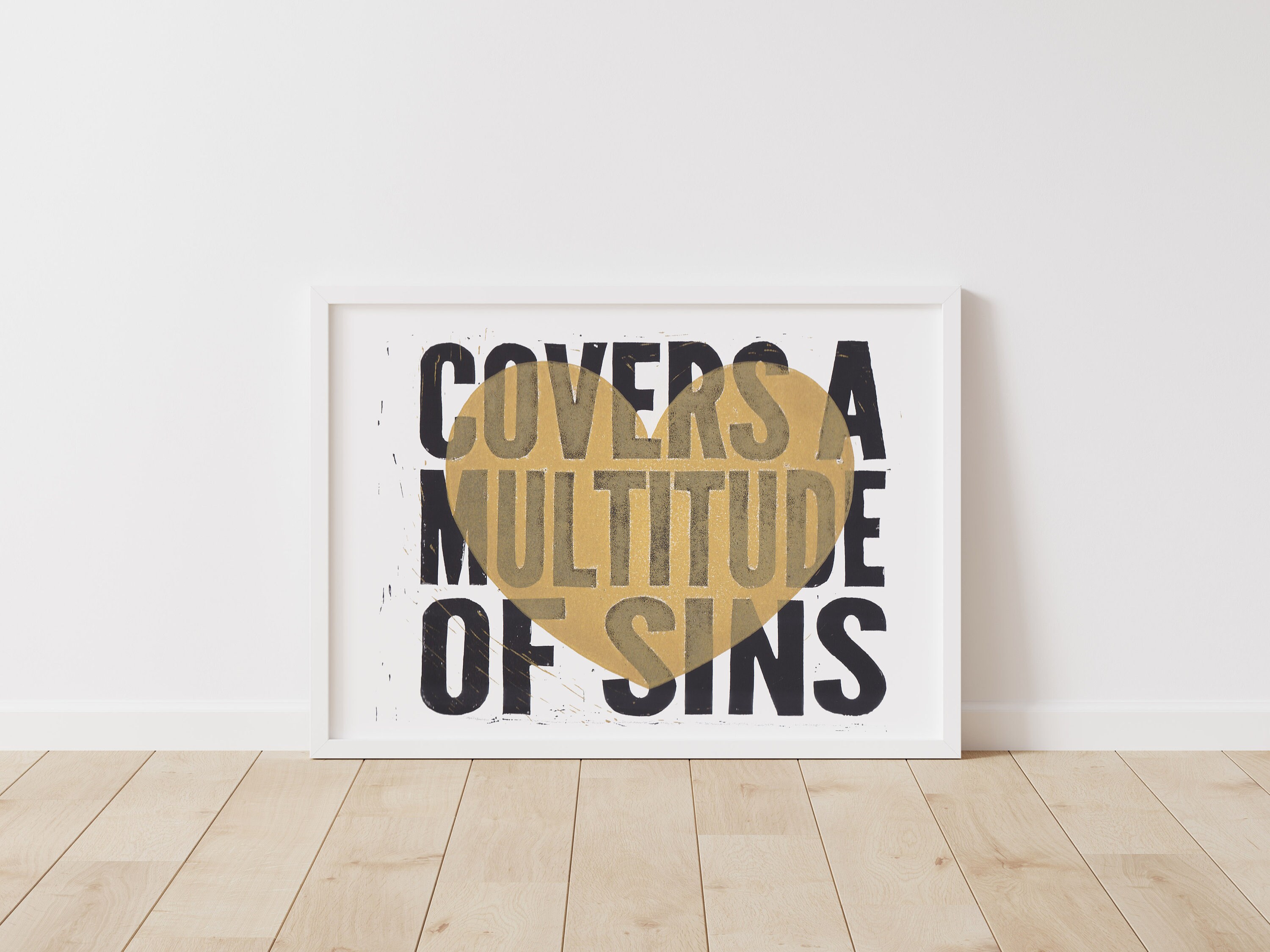 1 Peter 48 Love Covers a Multitude of Sins Christian Wall Art