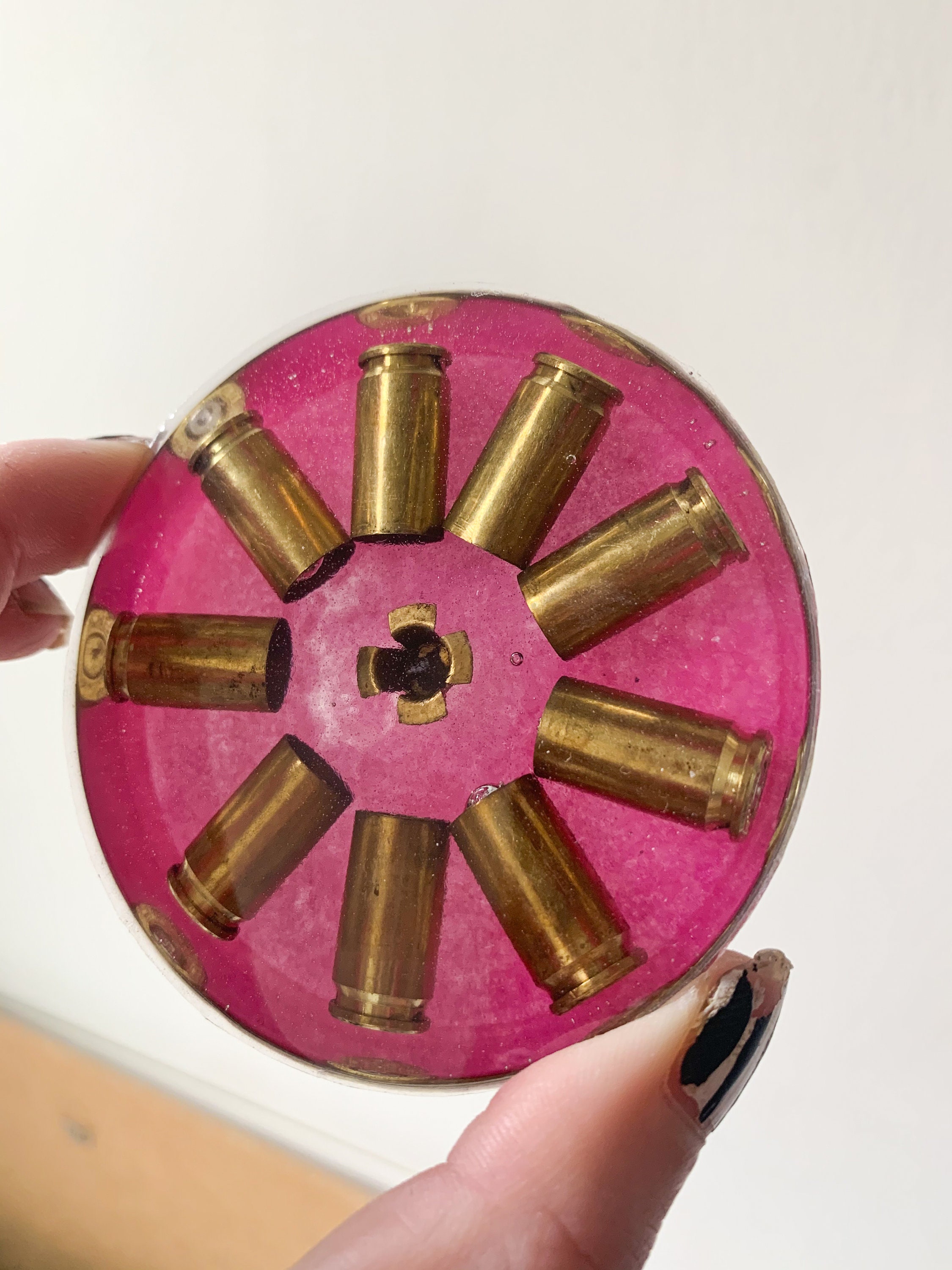 Resin Bullet Coaster with 9mm LUGER bullets for gun rifle Etsy