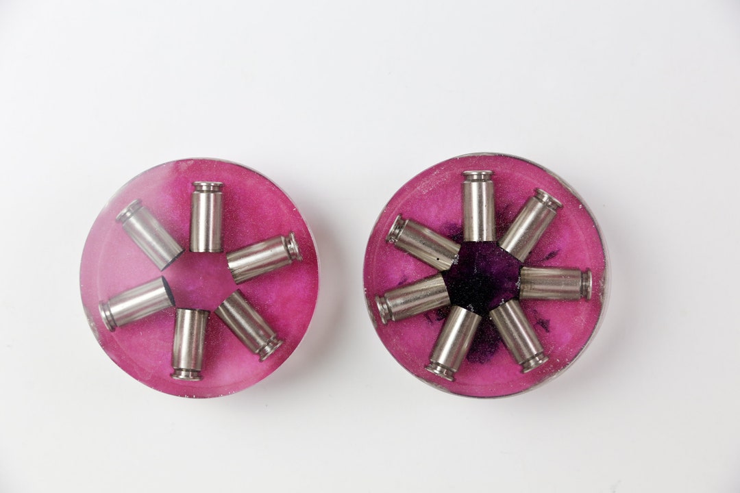 Resin Bullet Coaster With 9mm LUGER Bullets for Gun Rifle Etsy