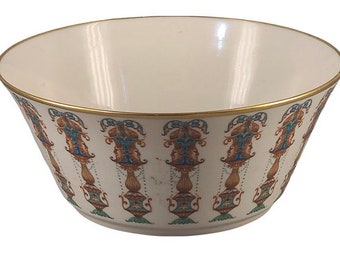 Vintage Lenox Lido Porcelain Bowl, Hand-Painted Gold Accent Decor