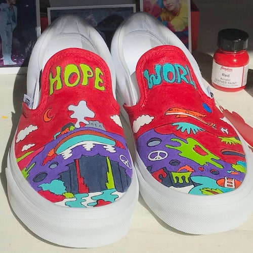 J-hope Hope World BTS Custom Shoes Vans 
