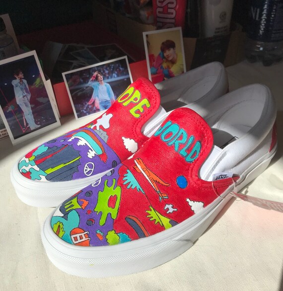 J-hope Hope World BTS Custom Shoes Vans 