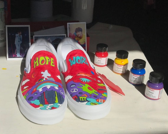 BTS Shoes Vans 'Hope World' Hand 