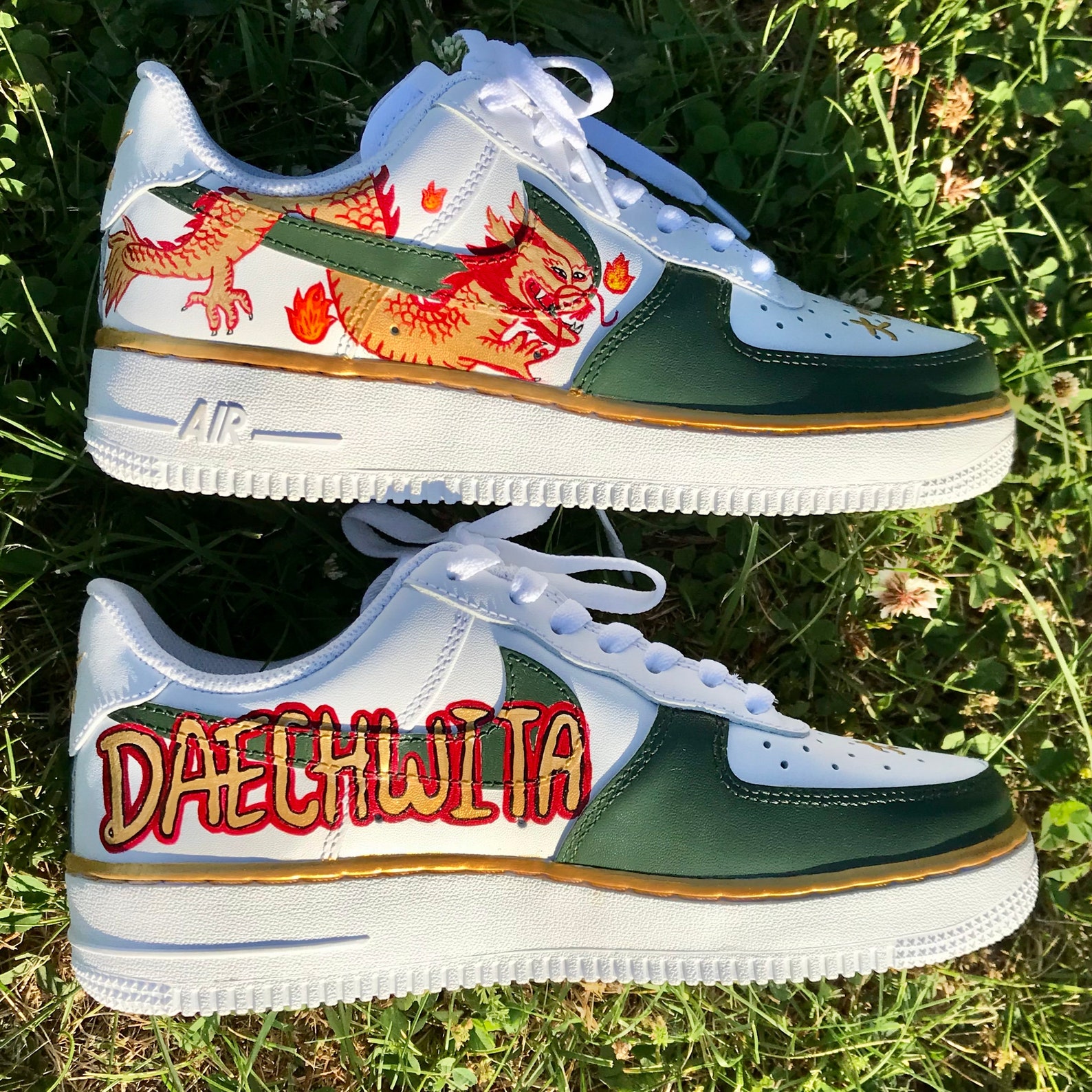 BTS Shoes  Air Force 1 Daechwita Handpainted Etsy