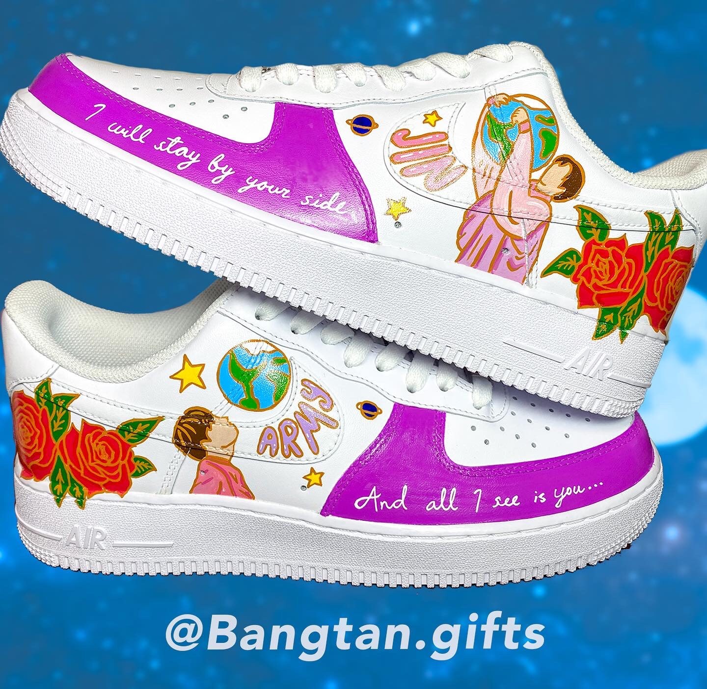 Jin Moon BTS Shoes Custom Nike Air 