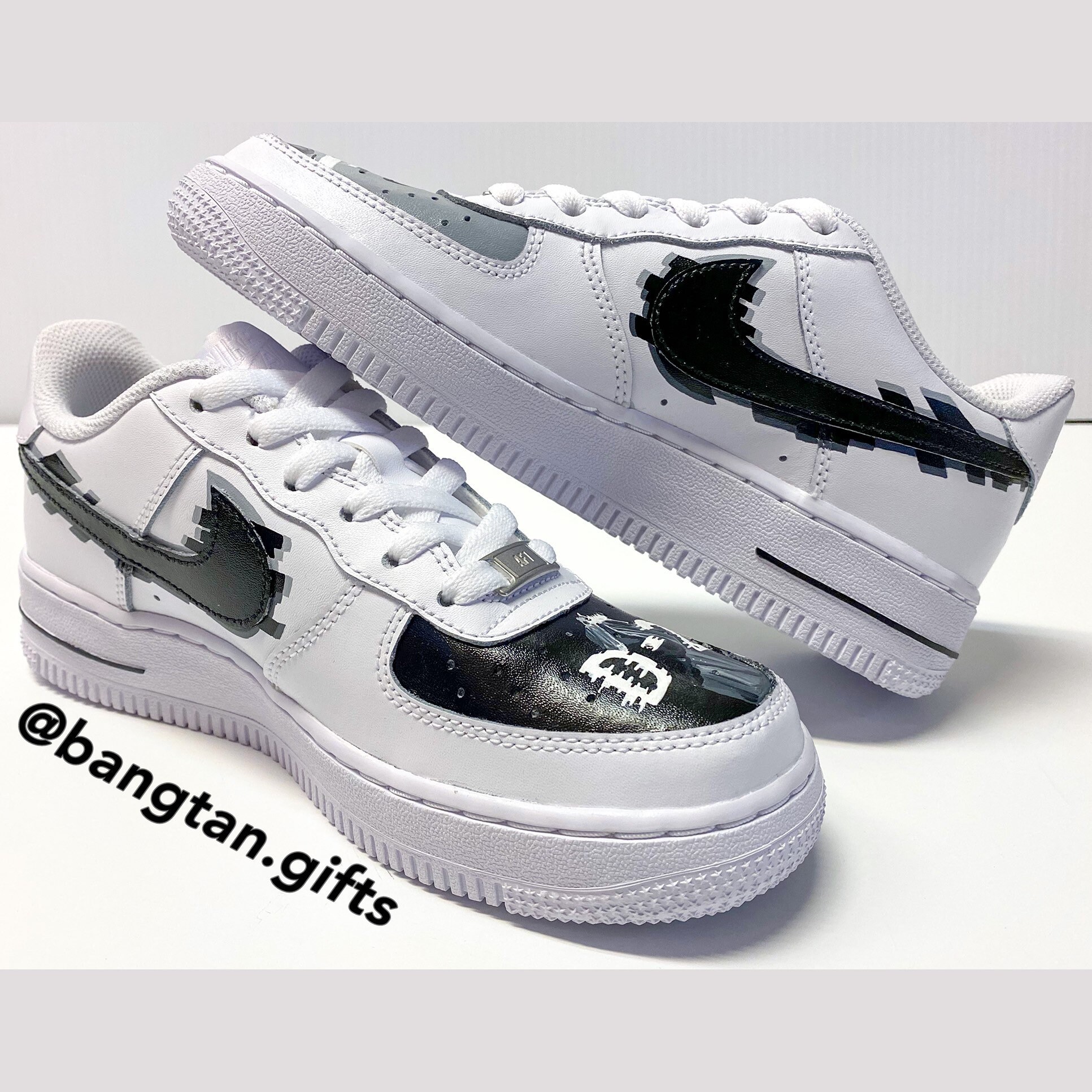 Agust-d/d-2 BTS Shoes Custom Nike Air Force 1s - Etsy Finland