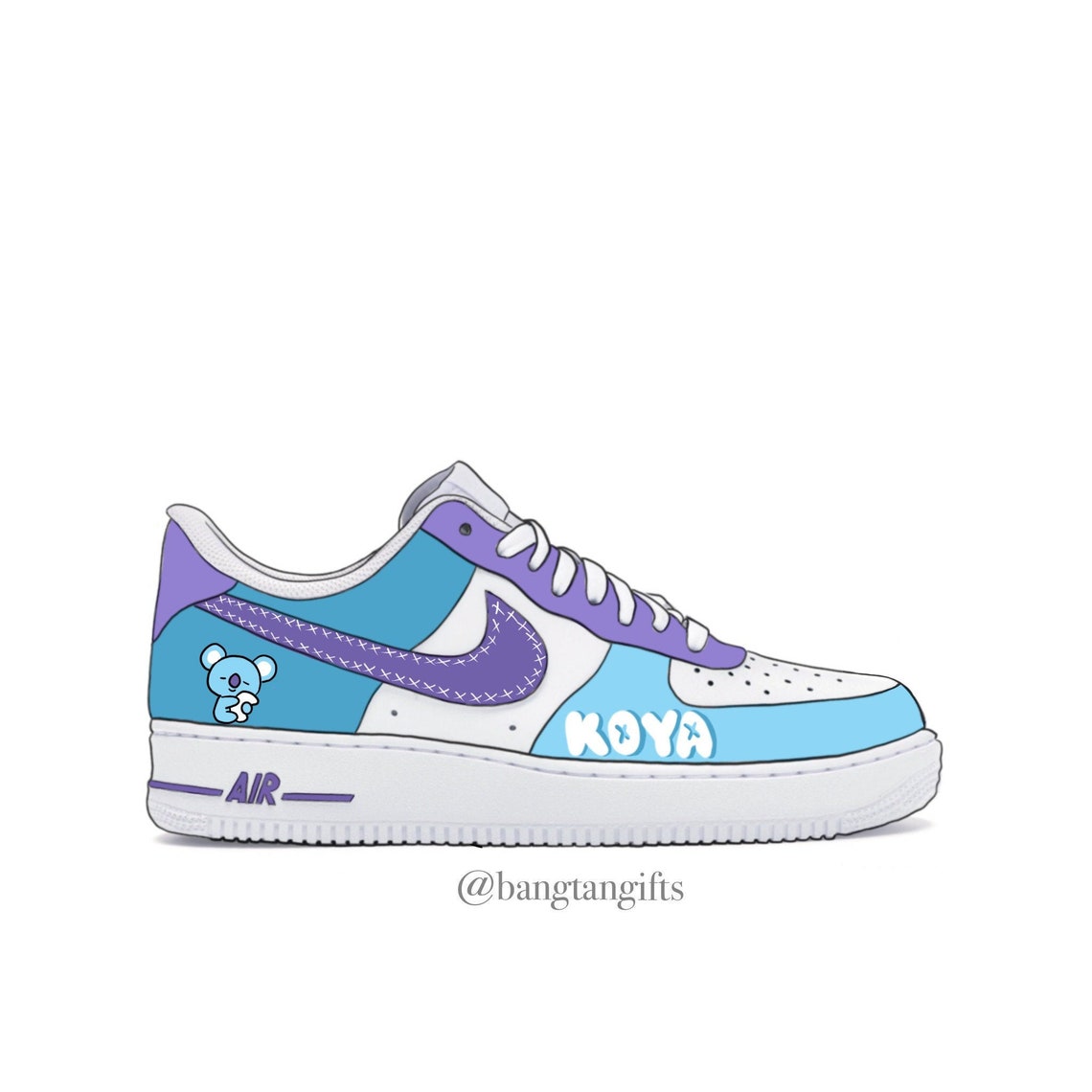 BTS Custom Shoes BT21 �Koya� RM Nike Air Force 1 Etsy BTS Custom Shoes BT21 �Koya� RM Nike Air Force 1 Etsy
