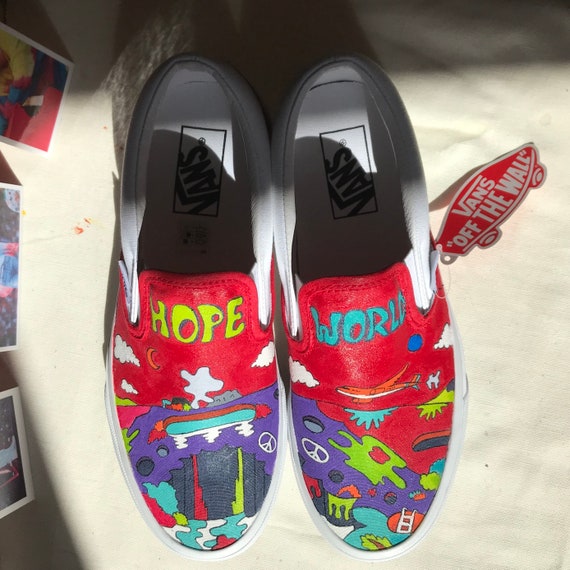J-hope Hope World BTS Custom Shoes Vans 