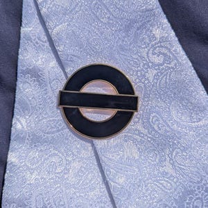 Black Circular Stock Tie Pin