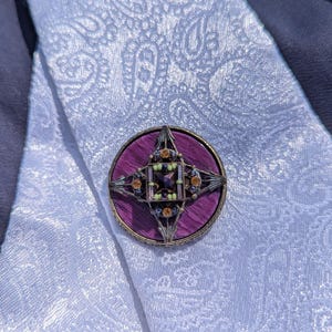 Purple Compass Stock Tie Pin