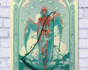 Memento Mori Risograph Art Print - 11 x 17