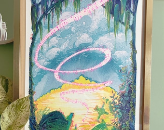 Summer Symphony Risograph Art Print - 11 x 17