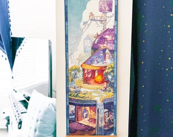 Magic Flying Castle - Hanging Wall Canvas