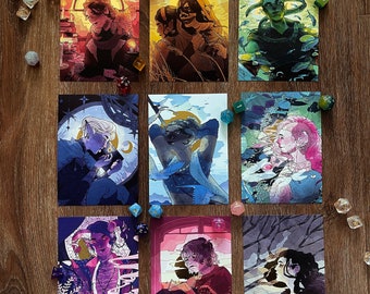 Mighty Nein Gold Foil Prints