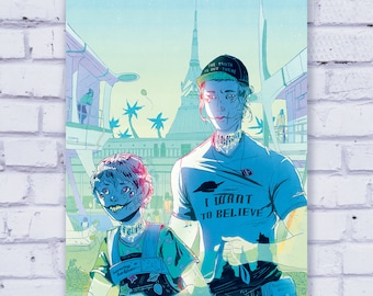 Alien Vacation - Original 11 x 17 Art Print