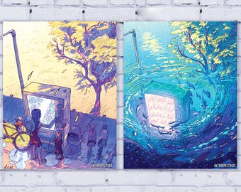 High Tide & Low Tide - Original Art Prints