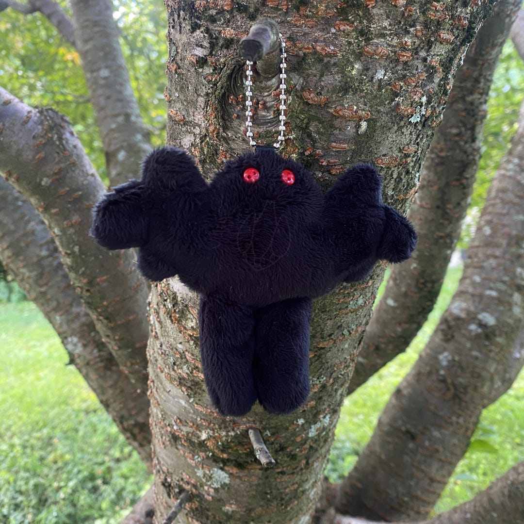 Mothman Key Chain Mothman Plush Keychain • Cryptid Charm - Etsy