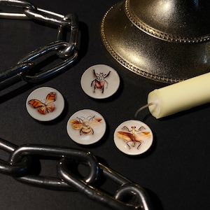 Pinned Bug Display Button Pins • 1&quot;/25mm