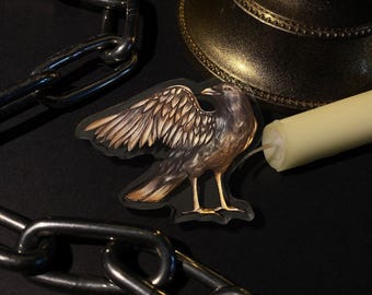 Crow Acrylic Pin • 2.50”x2.25”