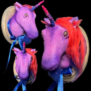 Bisexual Pride Unicorn Wall Mount • OOAK • Pride Month 2023