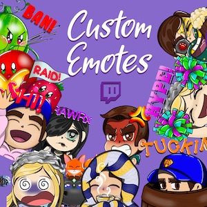 Emotes Custom Twitch / discord emotes sub/bit badges