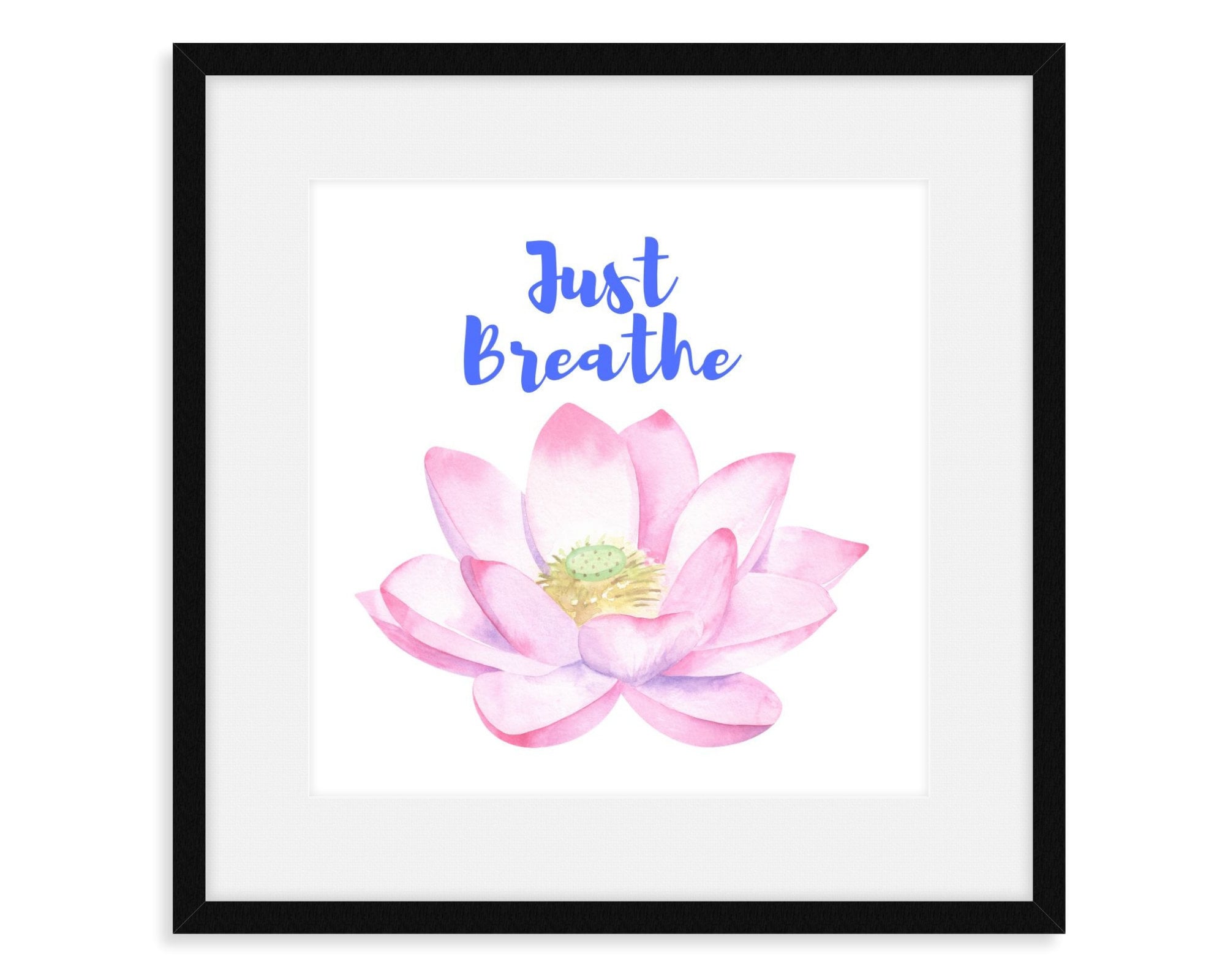 Just Breathe Lotus Flower Pink Etsy