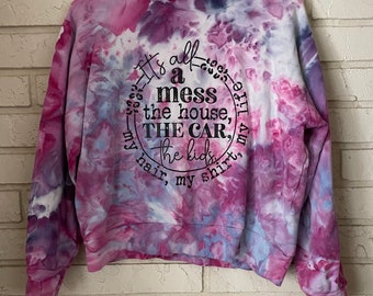 Tie-Dye Sweater, Sweatshirt, Women’s Tie Dye, Small Sweatshirt, Tie Dye, Pullover, Ladies Sweaters, Tie-Dye Sweatshirts