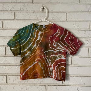 Tie-Dye Crop Top, Geode Tie-Dye, Junior’s Crop Top, Women’s Crop Top, Tie-Dye Tee, Crop Top, Earthy Tee, Boho Tee, Fitted Crop, Festival Top