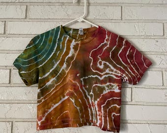 Tie-Dye Crop Top, Geode Tie-Dye, Junior’s Crop Top, Women’s Crop Top, Tie-Dye Tee, Crop Top, Earthy Tee, Boho Tee, Fitted Crop, Festival Top
