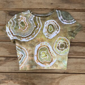 Tie-Dye Crop Top, Geode Tie-Dye, Junior’s Crop Top, Women’s Crop Top, Tie-Dye Tee, Crop Top, Earthy Tee, Boho Tee, Geode, One of a Kind