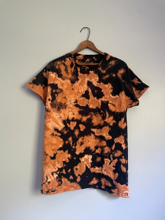 black orange tie dye