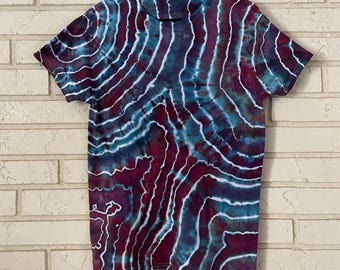 Tie-Dye T-Shirt, Geode Tie-Dye, Cotton Top, Ice Dye, Tie Dye Top, Tie-Dye Tee, Festival Tee, Purple, Boho Tee, Geode, Unisex Tee