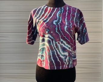 Tie-Dye Crop Top, Geode Tie-Dye, Junior’s Crop Top, Women’s Crop Top, Tie-Dye Tee, Crop Top, Earthy Tee, Boho Tee, Geode, One of a Kind