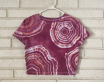 Tie-Dye Crop Top, Geode Tie-Dye, Junior’s Crop Top, Women’s Crop Top, Tie-Dye Tee, Crop Top, Earthy Tee, Boho Tee, Geode, Festival Top