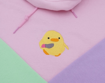 Cut You Chick Embroidered - Choose between tshirt / hoodie / crewneck - Duck Baby Chicken Kawaii Lover Embroidery Art Hens Duckies Cutting