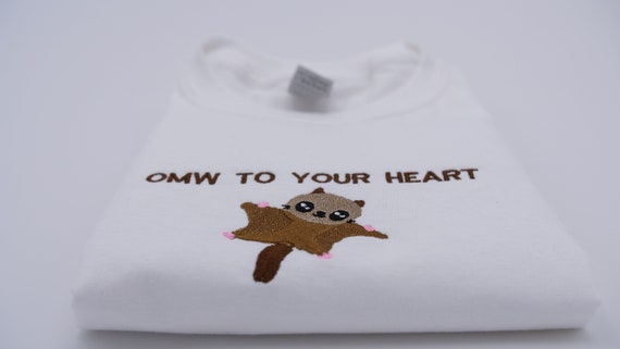 On My Way To Your Heart Flying Squirrel On My Way Choose Etsy