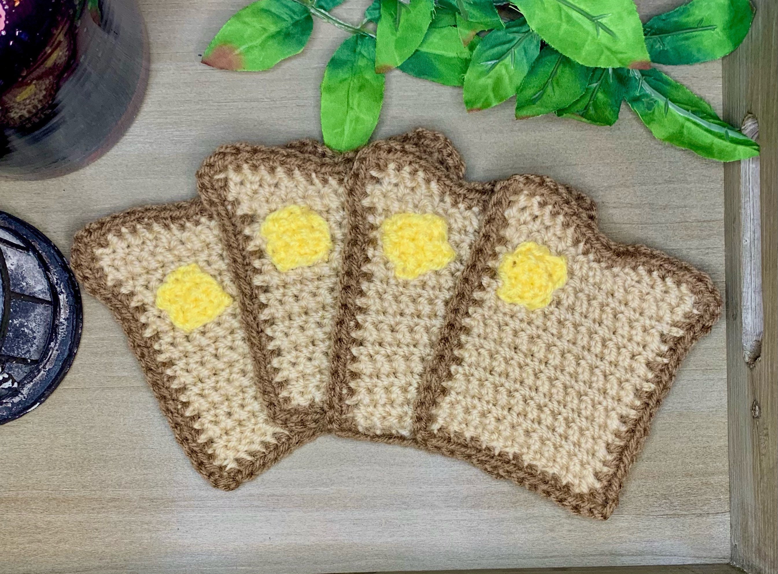 Buttered Coast toast Coasters set of 4 Etsy