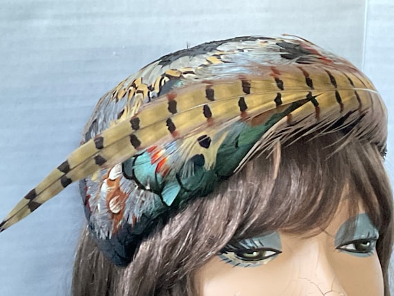 Designer URBI ET ORBI Yokohama Black Feather Platter Hat