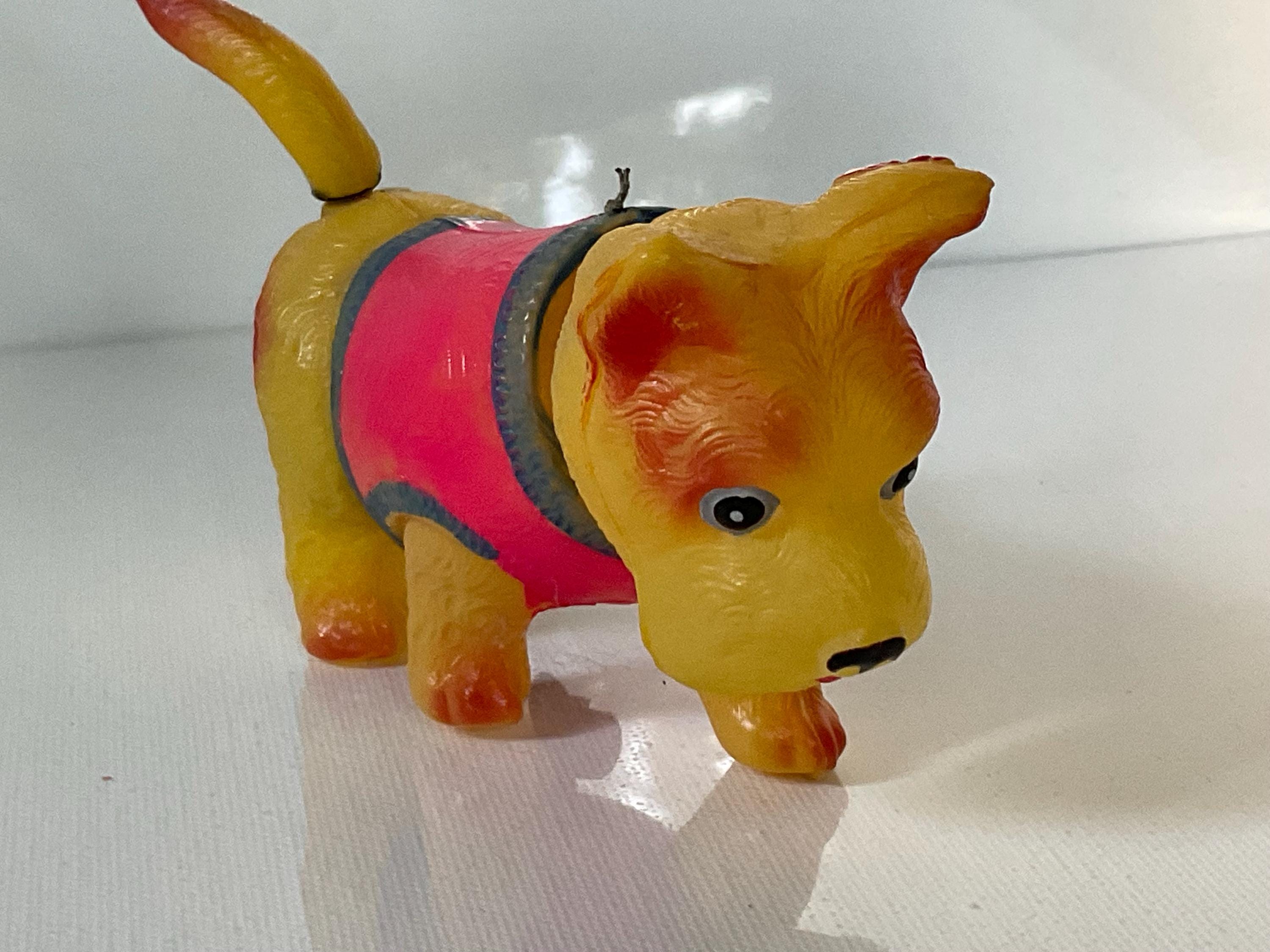 Vintage 1950's Celluloid Scottie Dog Wind-up Toy Made in Japan Has