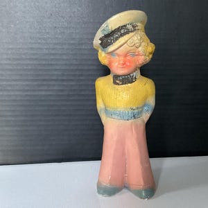 サーフガール　置物　ビンテージ Chalkware Sailor Girl 1940s - Etsy