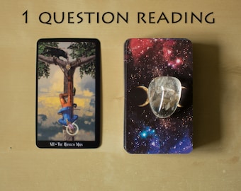 1 lecture de tarot de cartes - 1 question avec une question de suivi possible! Relations, carrière, amour et autres questions - RÉPONSE RAPIDE