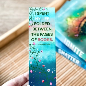 Shatter Me based on the book by Tahereh Mafi Reader Quote Bookmark