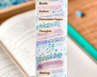 Book Review Bookmark Digital Download