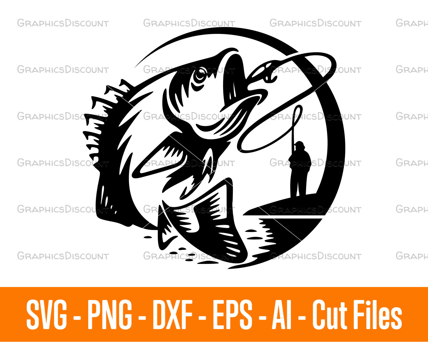 Bass Fishing Decal Svg Png Dxf Etsy