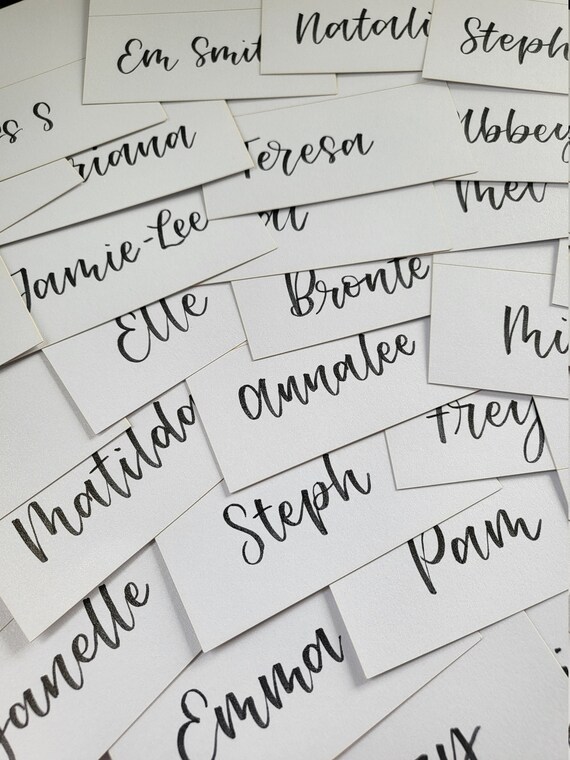 Handwritten Wedding Place Cards Table Place Cards Etsy