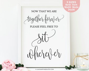 No Seating Plan Sign Etsy