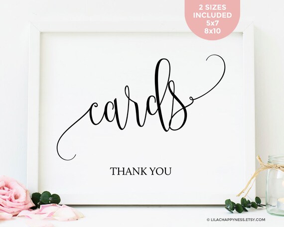 Cards Sign Wedding Cards Sign Printable Cards Wedding Sign | Etsy